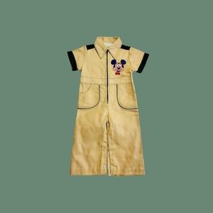 Vintage 1960s Mickey Mouse Pluto Baby Coveralls, 18 Months